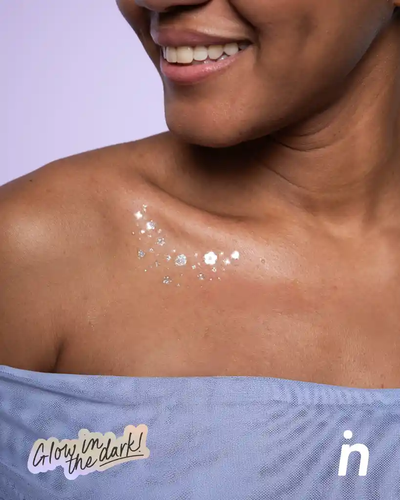 Kit X5 Calcomanías Que Brillan En La Oscuridad Para Rostro Y Cuerpo, Glow Getter – Nipskin®