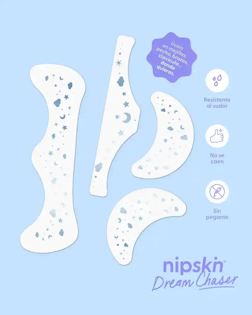 Kit X3 Calcomanías Holográficas Para Rostro Y Cuerpo, Dream Chaser – Nipskin®