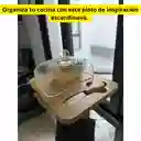 Mantequillera De Porcelana Madera Bambú Con Cuchillo Untar