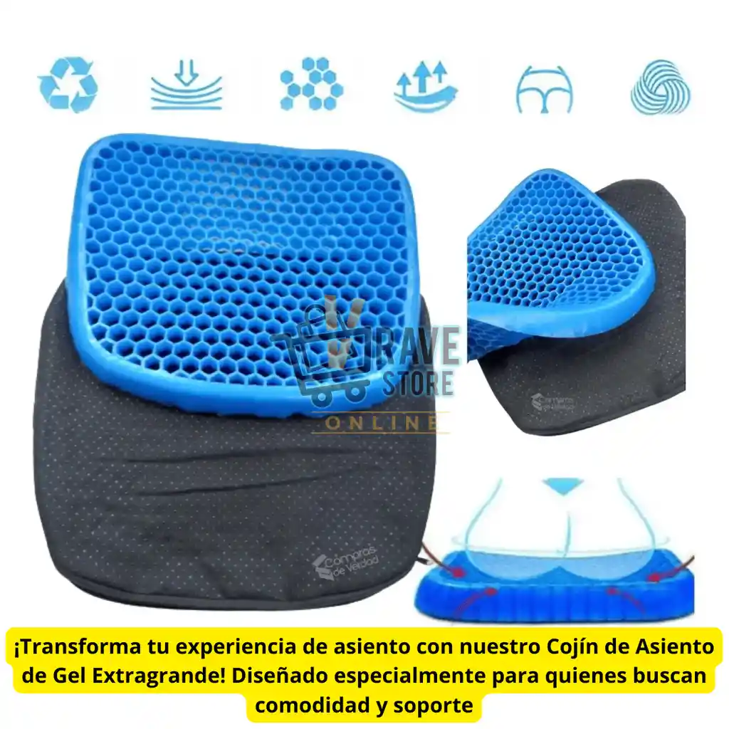 Cojín De Silicona Gel Flexible Y Obsequio Funda Protectora