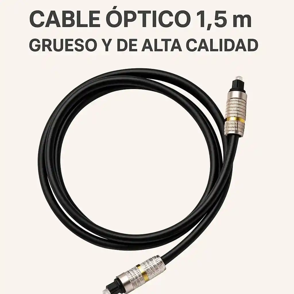 Cable Óptico De Audio 1.5m – Grueso Y De Alta Calidad