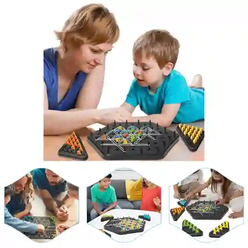 Juego De Mesa Ajedrez Triangular Triggle Cadena Familiar