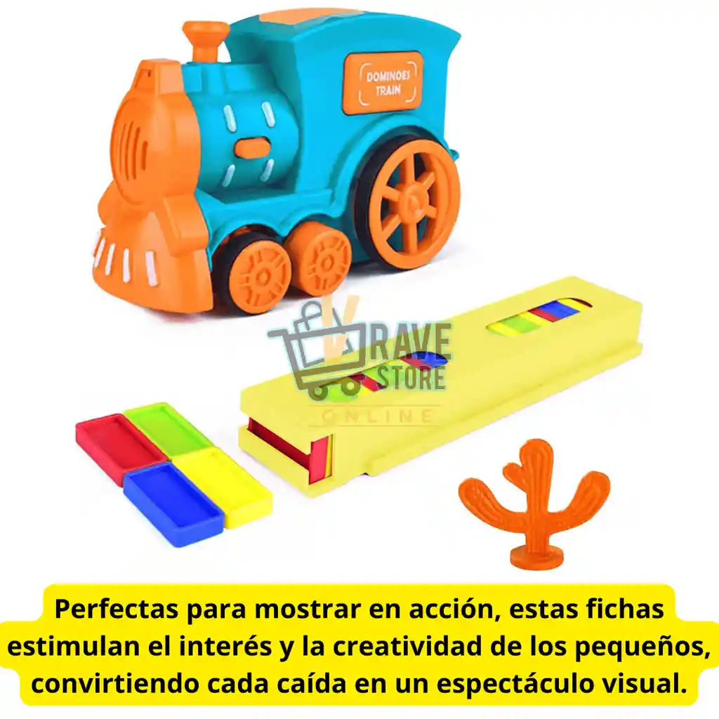 Tren Dominó Eléctrico Con Sonido Diversión Y Aprendizaje
