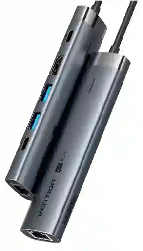 Adaptador Hub Gigabit 6 En 1 Usb C-hdmi 4k60hz 3.2 Vention