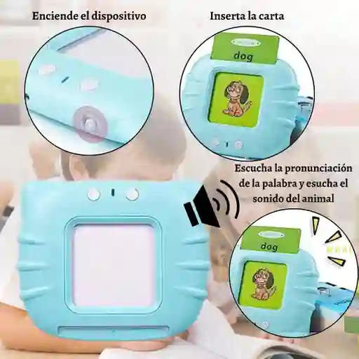 Lector Bilingüe Educación Temprana Ingles Español Color Rosa