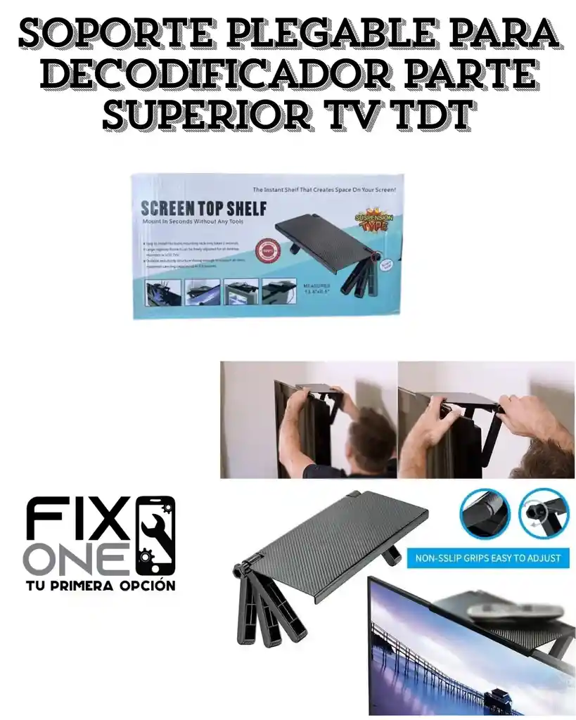 Soporte Plegable Para Decodificador Parte Superior Tv Tdt