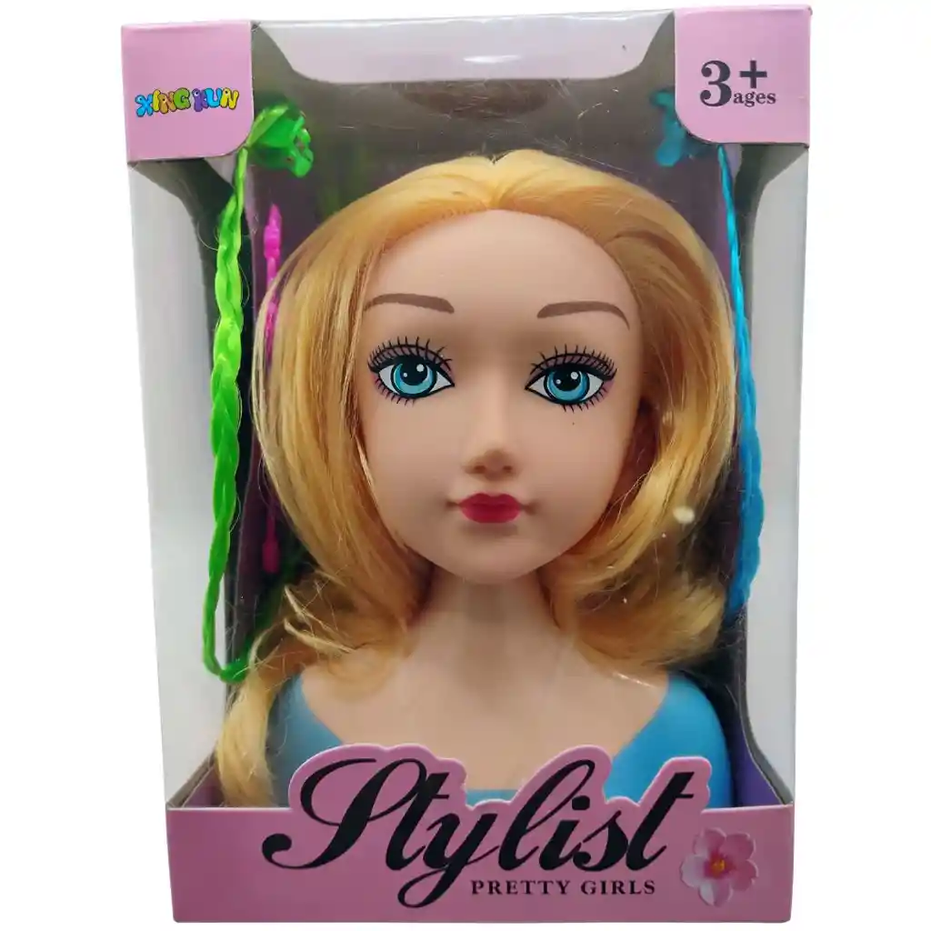 Cabeza De Muñeca Stylist Para Peinar Y Maquillar Niñas