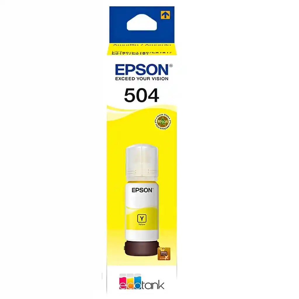 Botella Original De Tinta Epson 504 Amarillo 70 Ml