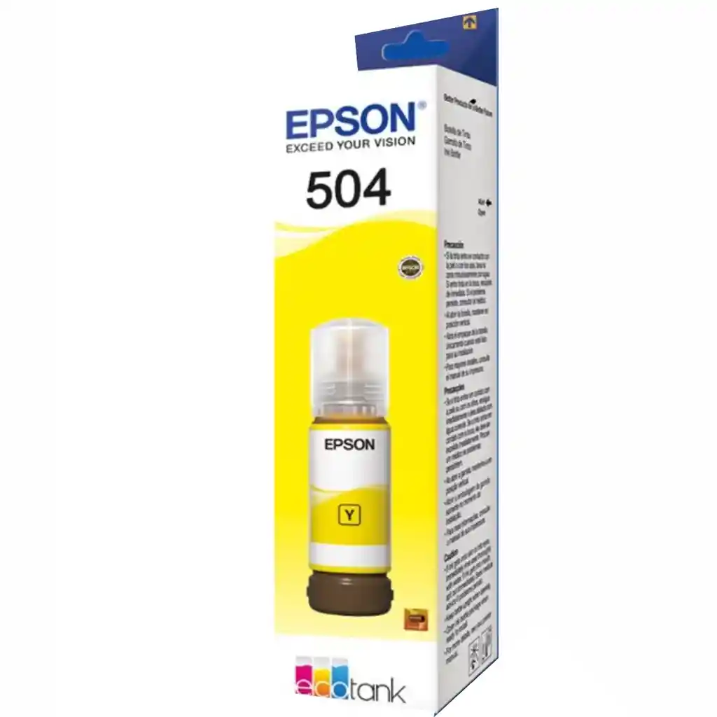 Botella Original De Tinta Epson 504 Amarillo 70 Ml