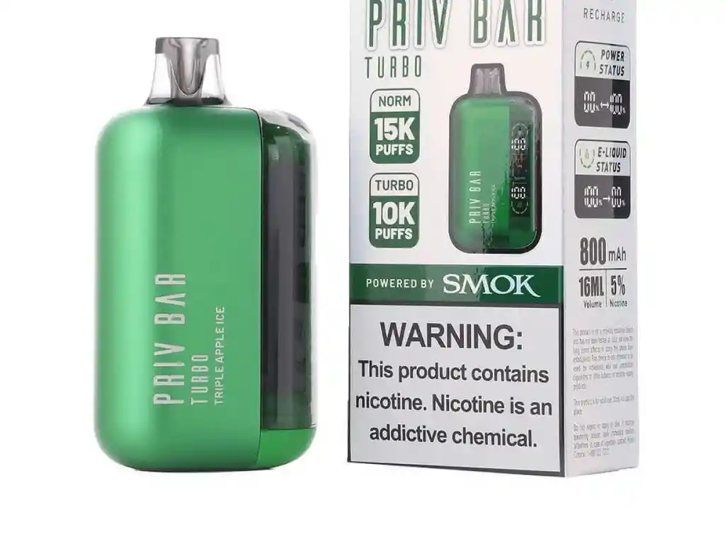 Priv Bar 15000 Puff Sabor Triple Apple Ice