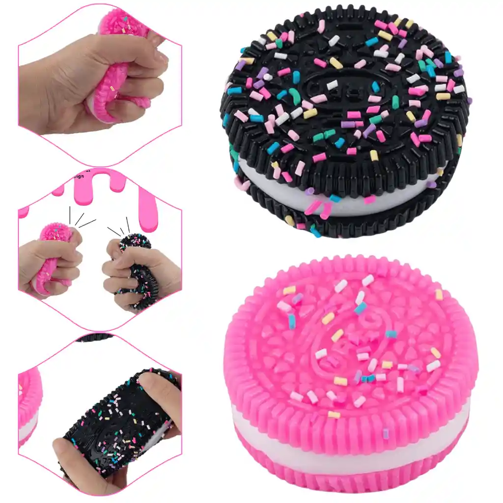 Galleta Antiestrés Squishy Oreo X4