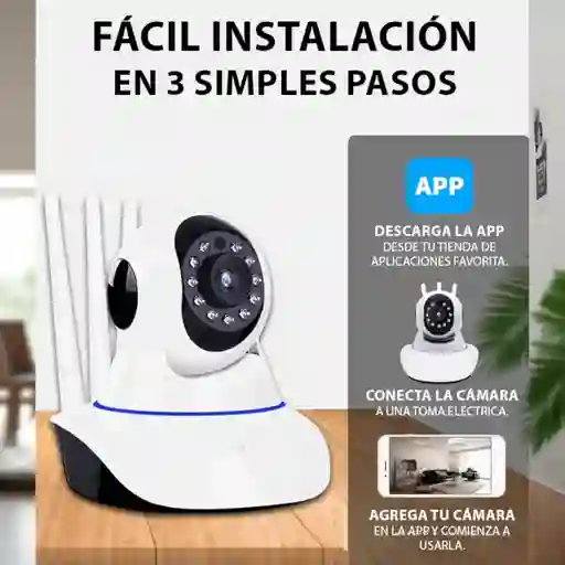 Camara De Seguridad Smart 360° Wifi – Triple Antena Hd📹