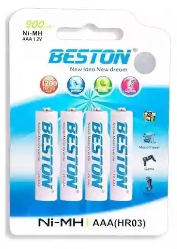 Pilas Bateria Beston Aaa Recargable 900mah X 4 Unidades
