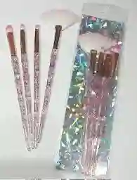 Kit De Brochas Para Ojos X4 Escarchadas