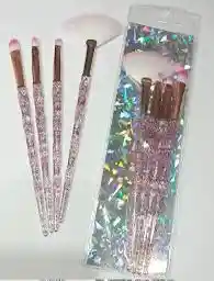 Kit De Brochas Para Ojos X4 Escarchadas