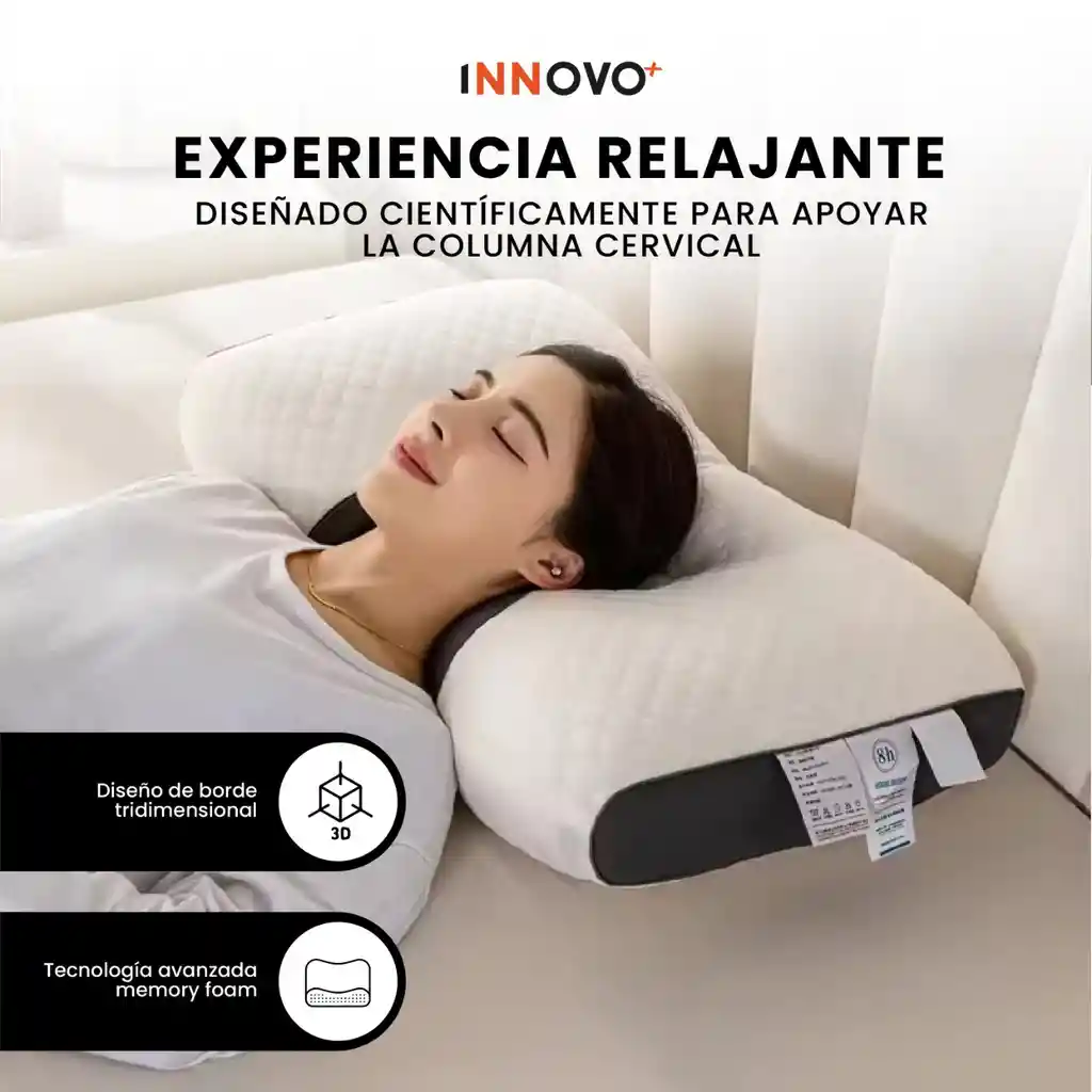 2 Almohadas Semi Ortopédicas Alto Confort Cervical Antiácaros