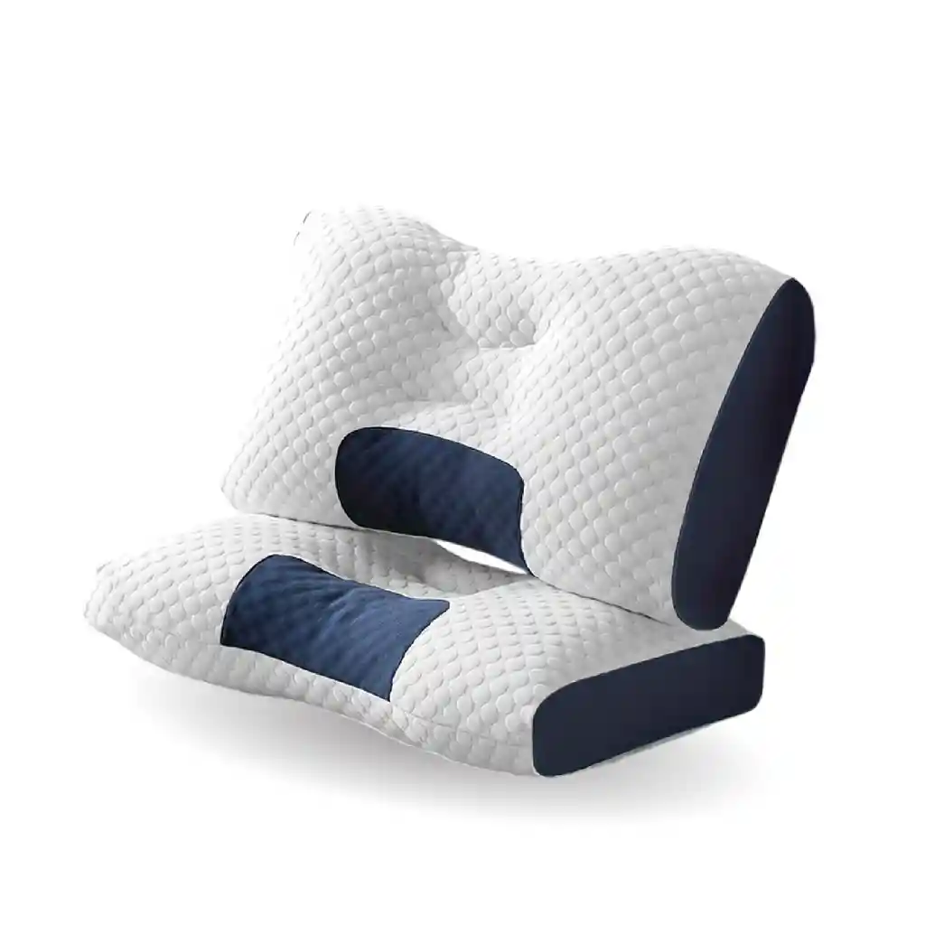 2 Almohadas Semi Ortopédicas Alto Confort Cervical Antiácaros