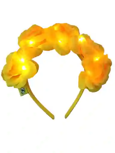 Diadema De Flores Artificiales Con Luces Para Halloween