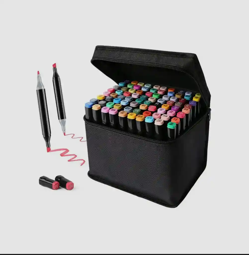Marcadores En Alcohol Doble Punta 120 Pz