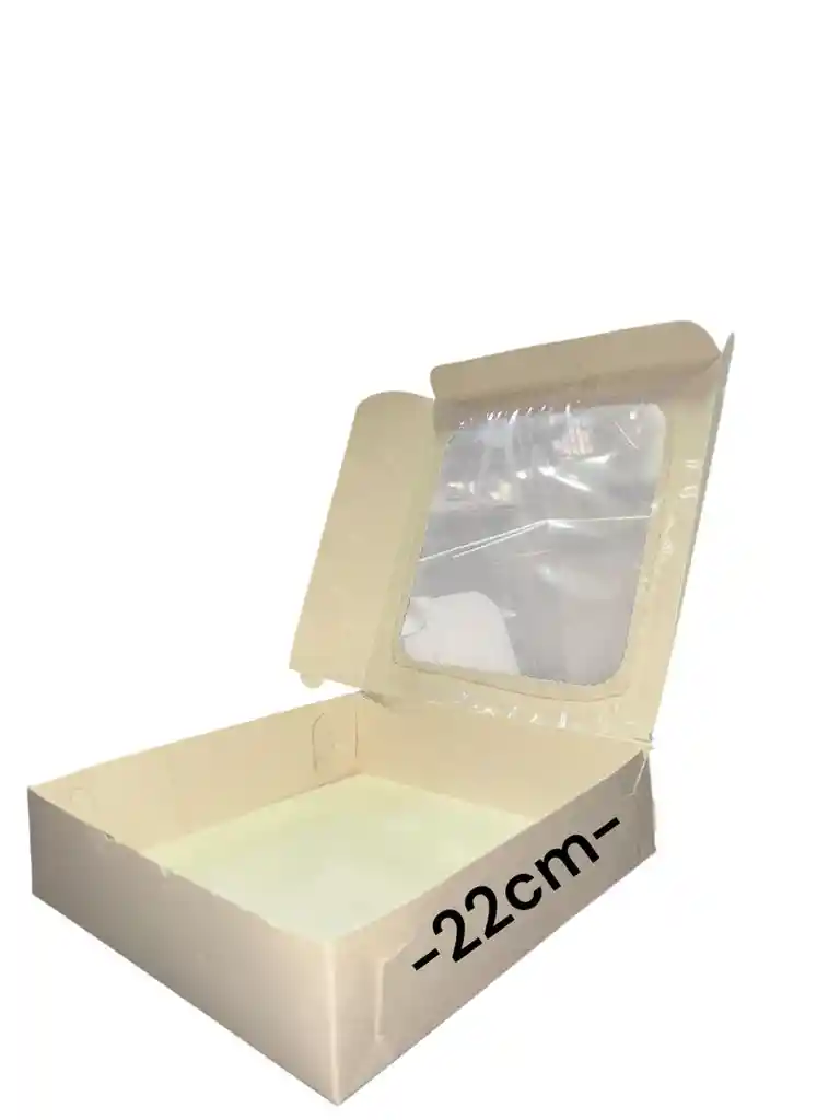 Caja En Carton Cartulina De 22x22x5cm Con Ventana