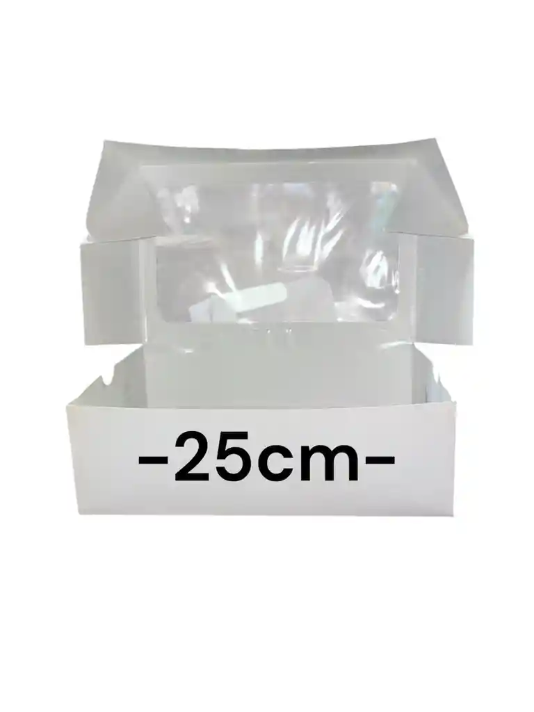 Caja En Carton Cartulina Con Ventana 25x16x8cm Plegable