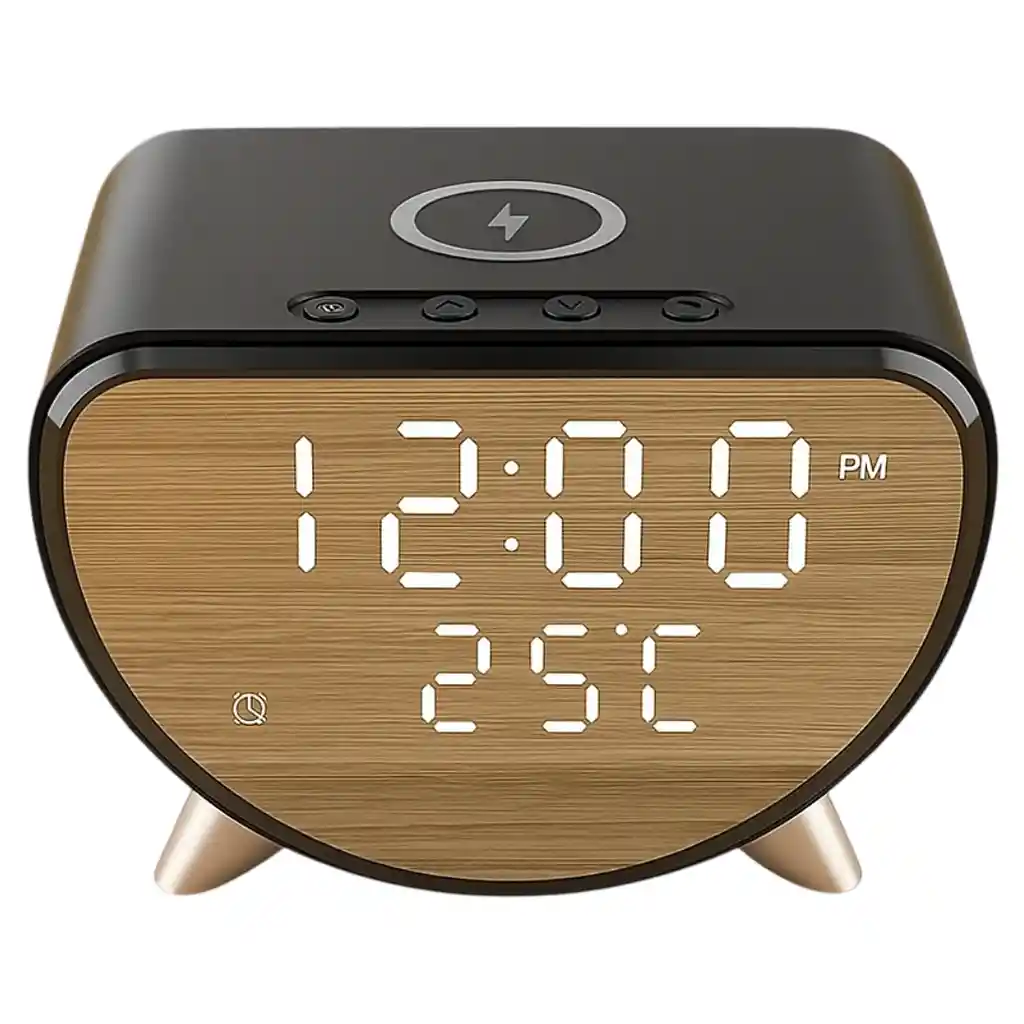 Reloj Con Cargador Inalámbrico Parlante Ay-23