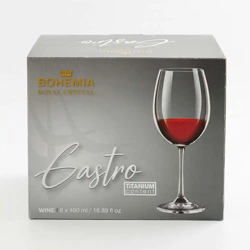 Copas Bohemia Setx6 480ml Gastro Vino Blanco En Cristal