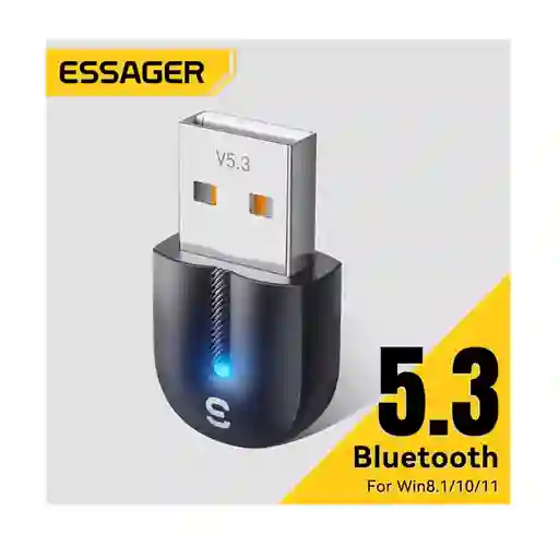 Adaptador Bluetooth Usb Essager 5.3 - Plug & Play Windows