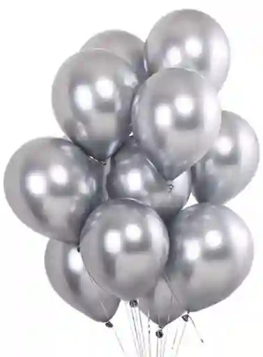 Bombas O Globos R-9 Plateada Rumatex X12 Unidades