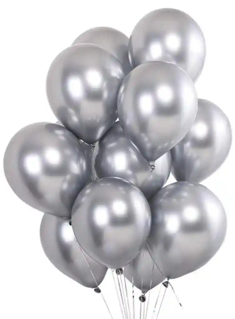 Bombas O Globos R-9 Plateada Rumatex X12 Unidades