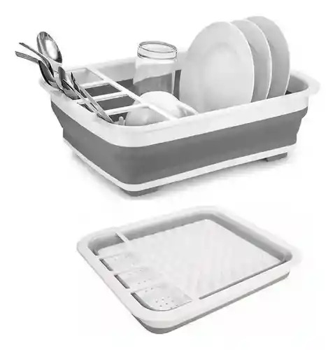 Escurridor De Platos Plegable De Plástico Practico Portátil