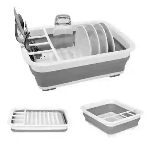 Escurridor De Platos Plegable De Plástico Practico Portátil