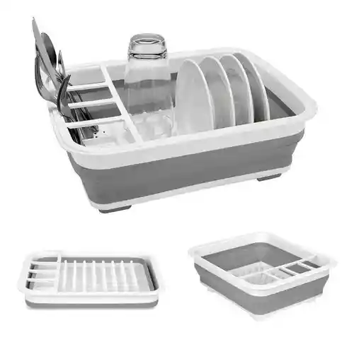 Escurridor De Platos Plegable De Plástico Practico Portátil