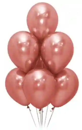 Bombas O Globos R-9 Rosada Satinada Rumatex X12 Unidades