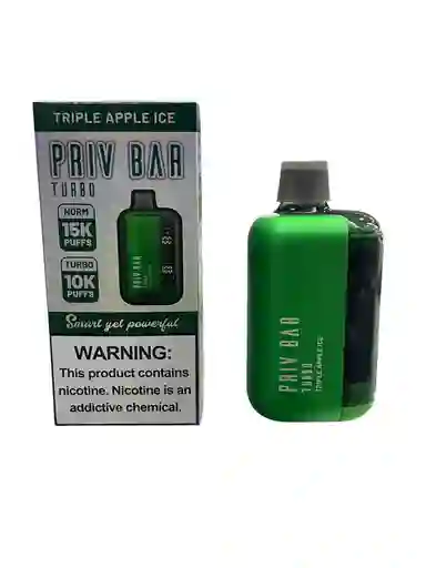 Vape Priv Bar 15mil Puffs Manzana Vaper Vapper Vapeador Cigarrilo Electronico
