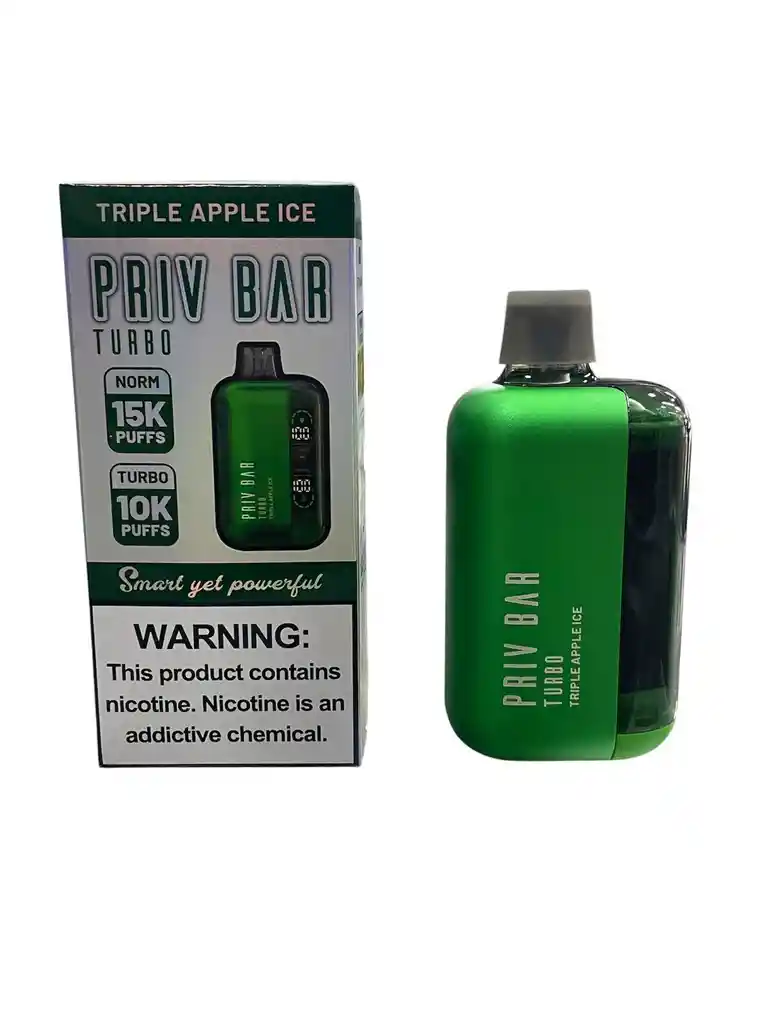 Vape Priv Bar 15mil Puffs Manzana Vaper Vapper Vapeador Cigarrilo Electronico