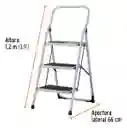 Escalera Plegable 3 Pasos Acero Capacidad 150kg
