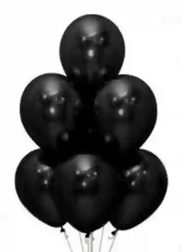 Bombas O Globos R-9 Negra Rumatex X12 Unidades