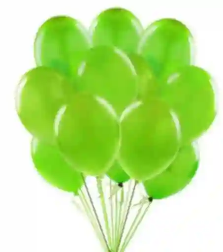 Bombas O Globos R-9 Verde Manzana Rumatex X12 Unidades