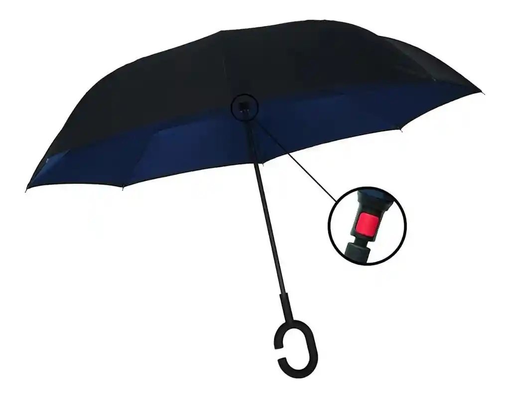 Sombrilla Reversible Invertida Paraguas Manos Libres Uv Auto