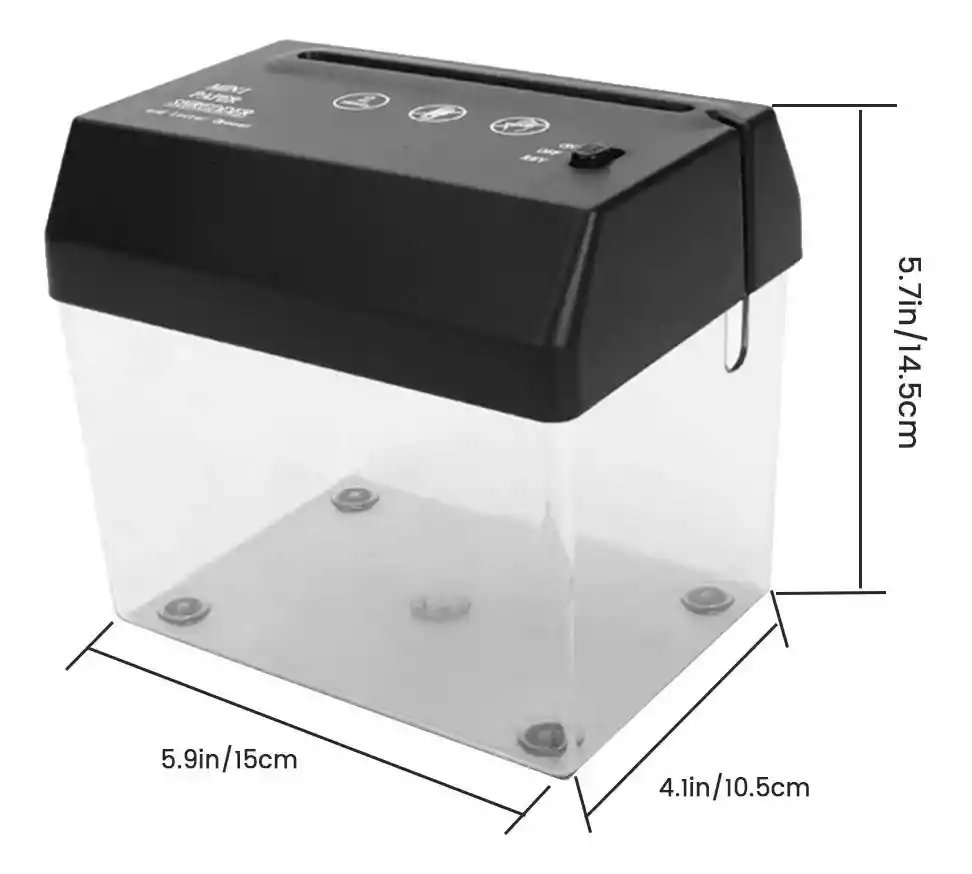 Trituradora De Papel Usb A4, Corte En Tira, Ancho De Entrada De 123 Mm Eléctrica O Con Pila