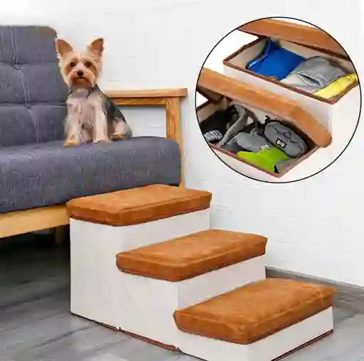 Escalera Para Mascotas Plegable Cajones Almacenamiento