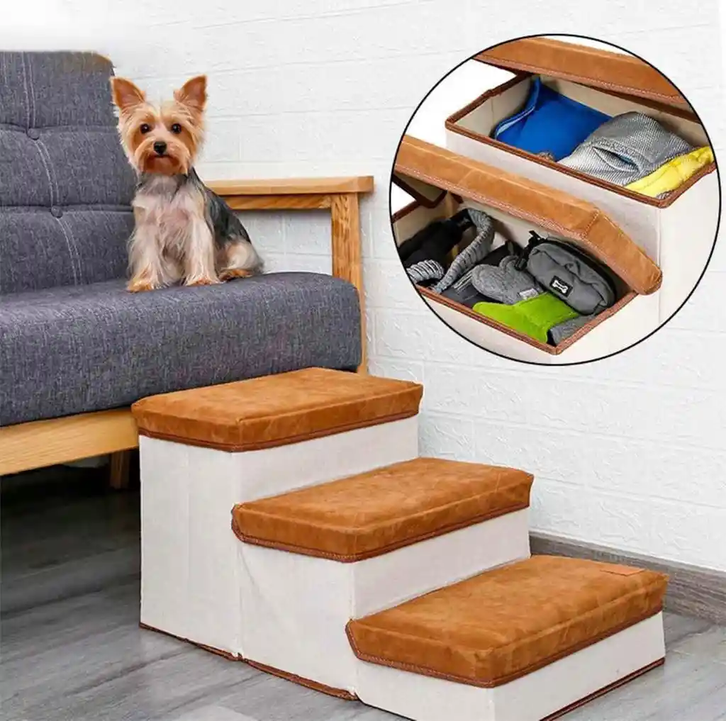 Escalera Para Mascotas Plegable Cajones Almacenamiento
