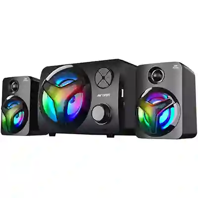 Equipo De Sonido 2.1 Mikuso Sx-f10 Bluetooth (sonido Envolvente + Iluminación Rgb Cambiante)