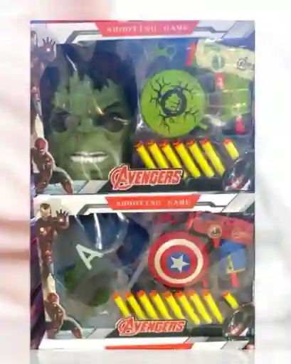 Mascara Pistola Lanza Dardos Avengers Juguetes
