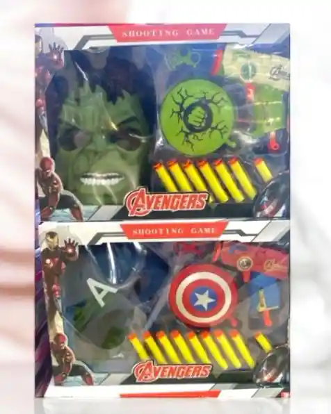 Mascara Pistola Lanza Dardos Avengers Juguetes