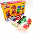 Frasco Play-doh Plastilinas Caja Avengers Hulk Spiderman