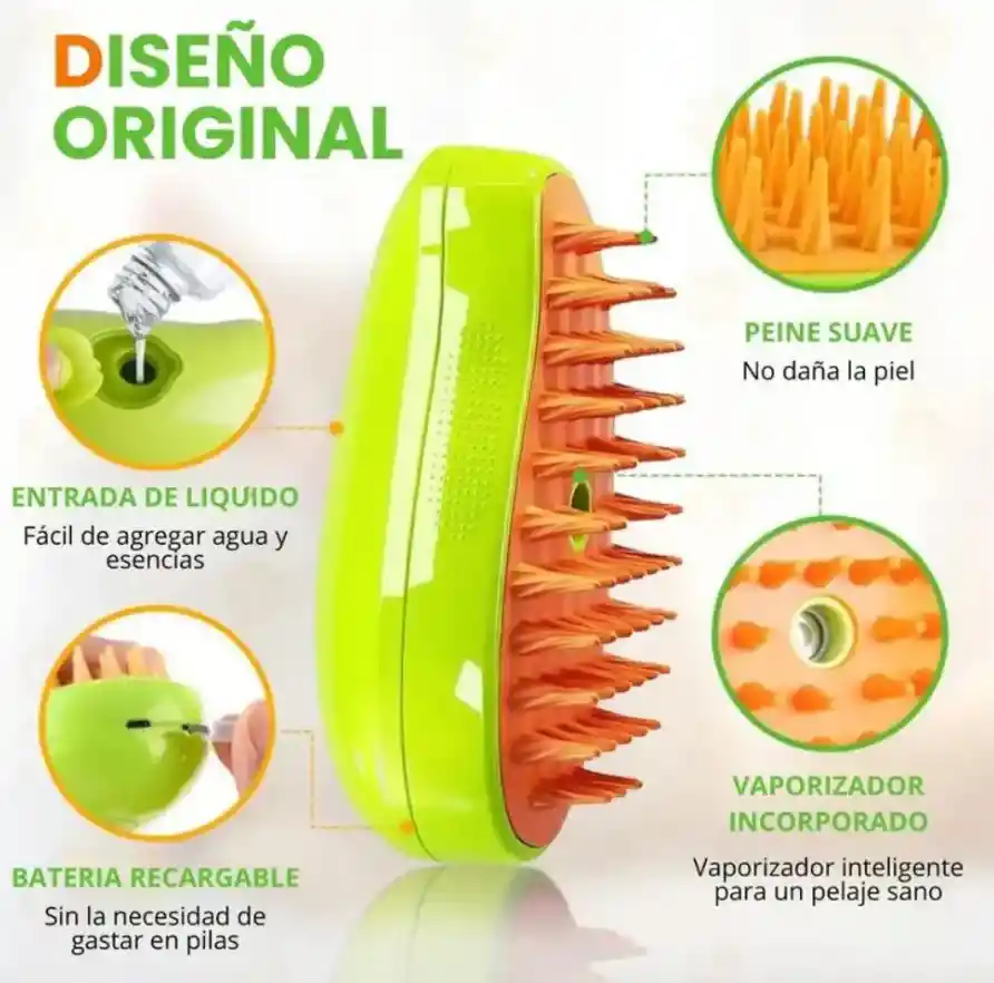 Cepillo Vaporizador Para Perros Y Gatos