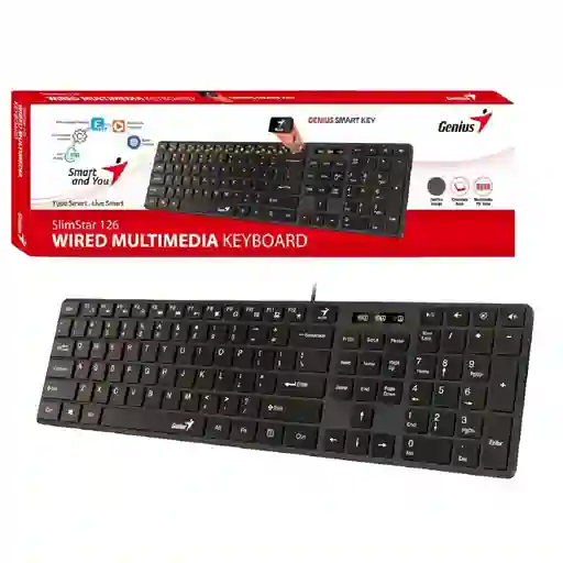 Teclado Genius Slimstar 126 Usb Negro