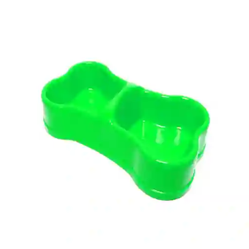 Comedero Doble Hueso Mediano Verde